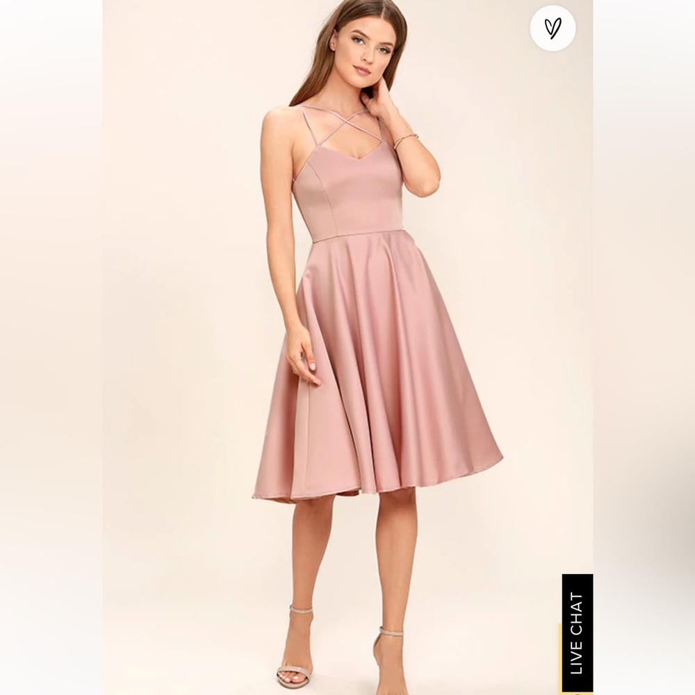 Lulus Pink Blush Midi Dress